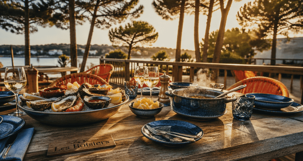 terrasse restaurant les boisiers fruits de mer