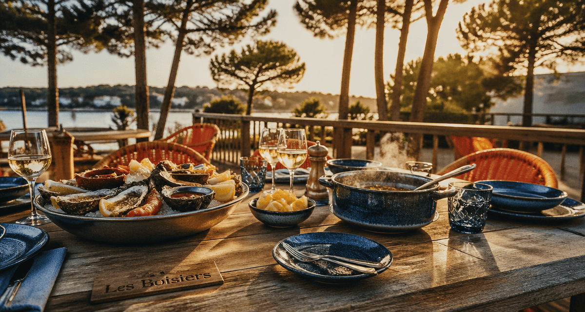 terrasse restaurant les boisiers fruits de mer