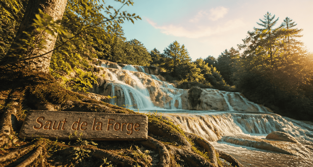 cascade du saut de la forge sur roches calcaires au Jura