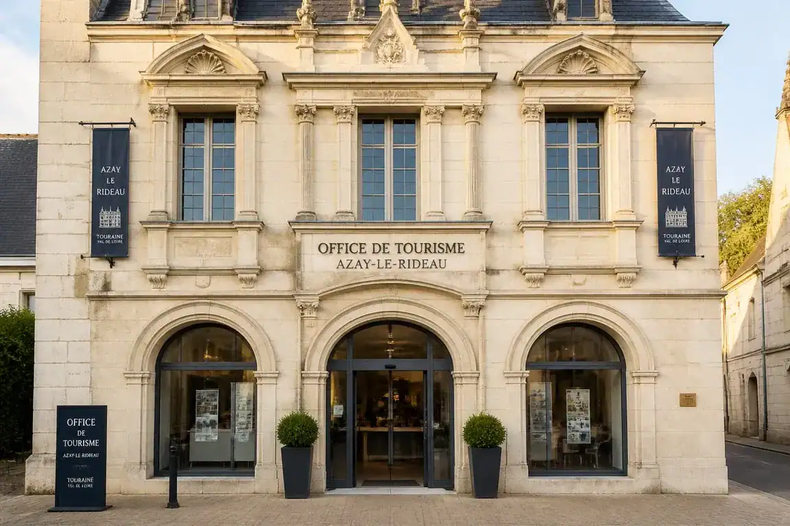 Façade de l'office de tourisme azay le rideau