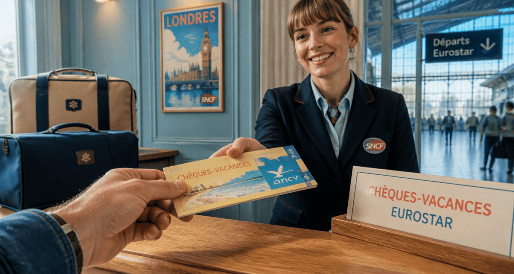 eurostar et cheques vacances en gare sncf