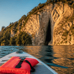 grotte du grand pertuis vue paddle falaise
