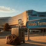 hotel cdg terminal 2 valises devant hôtels