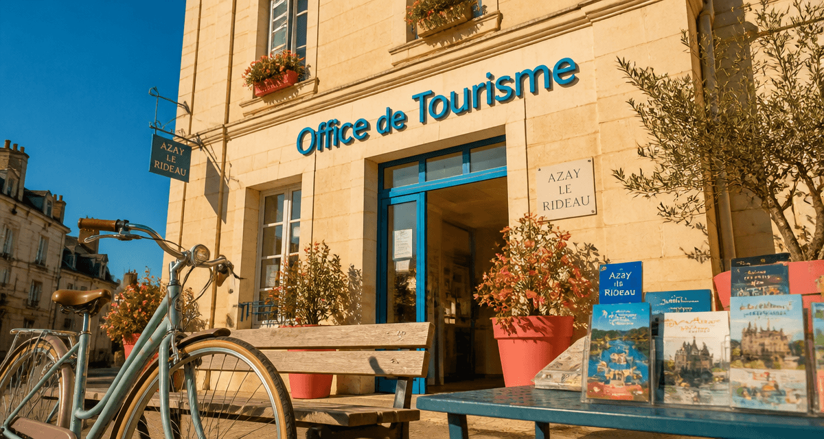 office de tourisme azay le rideau façade ensoleillée