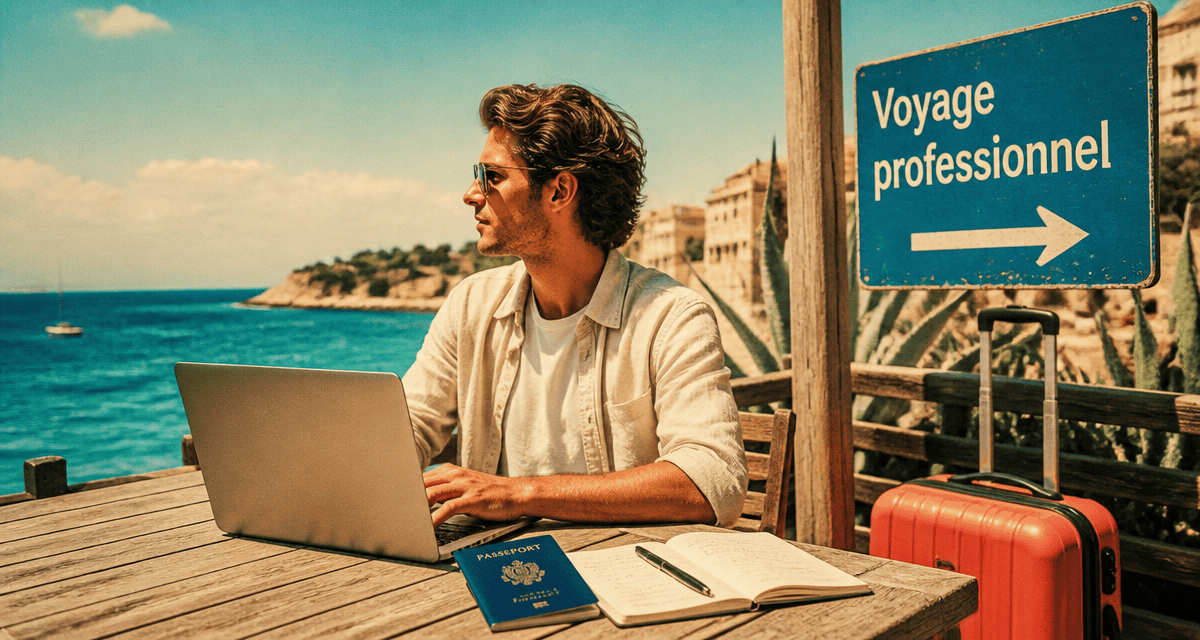 payé pour voyager homme ordinateur mer