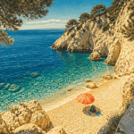 crique plage de la calade toulon galets mer