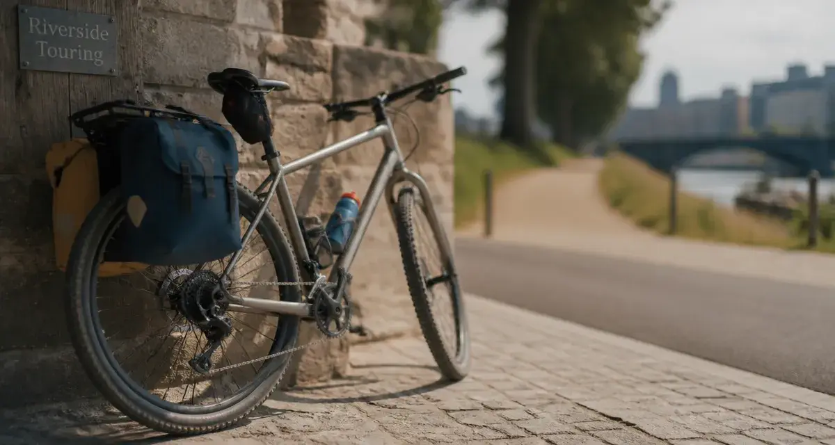 Avis sur le riverside : vélo VTC Riverside et limites de charge, vue quai urbain