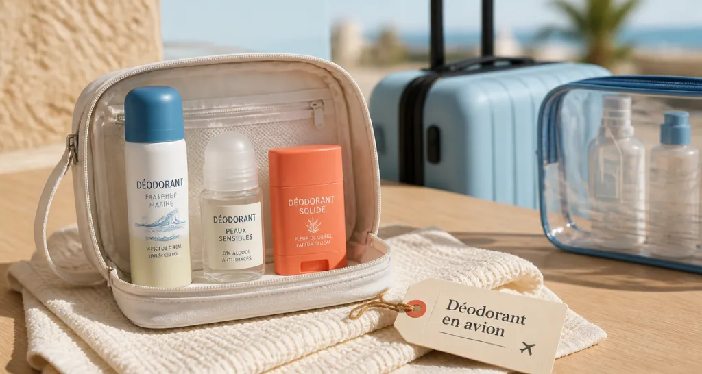 deodorant avion trousse toilette valise