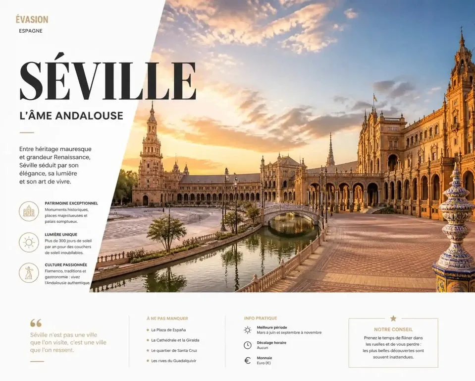 Vue panoramique d'une place historique emblématique pour illustrer les villes connues d'Espagne.