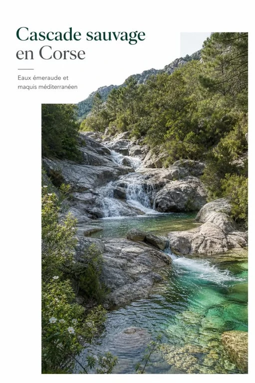Cascade de la Bravone en Corse, un lieu sauvage idéal pour la baignade en rivière.