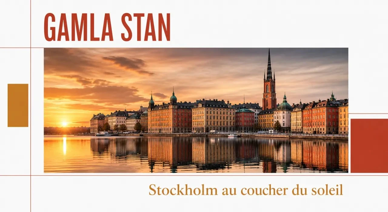 Vue panoramique de Gamla Stan, le centre historique de Stockholm, idéal pour un séjour de 3 jours.
