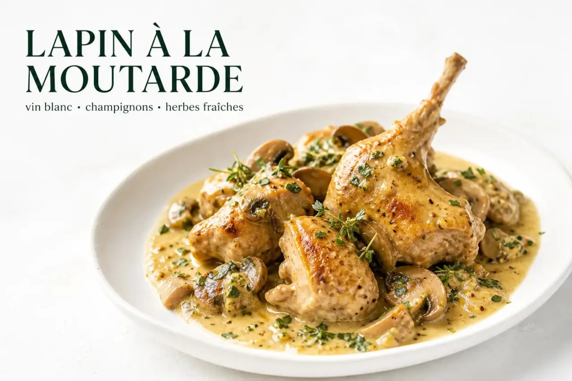 Meilleure recette de lapin au Cookeo à la moutarde et au vin blanc