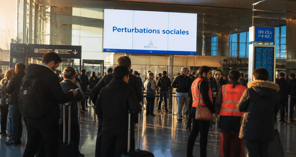 greves en france aeroports voyageurs attente hall