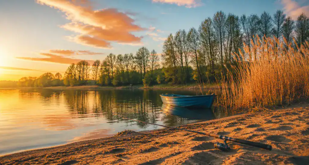 lac de canotage de Sélestat barque pêche