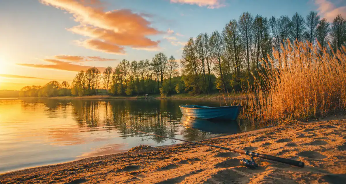 lac de canotage de Sélestat barque pêche