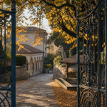 Parc de la visitation à Lyon : grille historique, cloître et lavoir