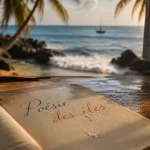 Poeme sur les iles : carnet poétique au bord de la mer, encre et horizon