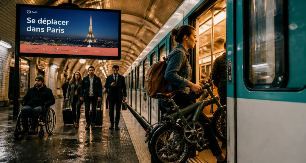 se deplacer dans paris metro scene