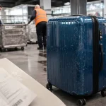 Photo valise incassable polycarbonate et polypropylène, protection bagages à l’aéroport