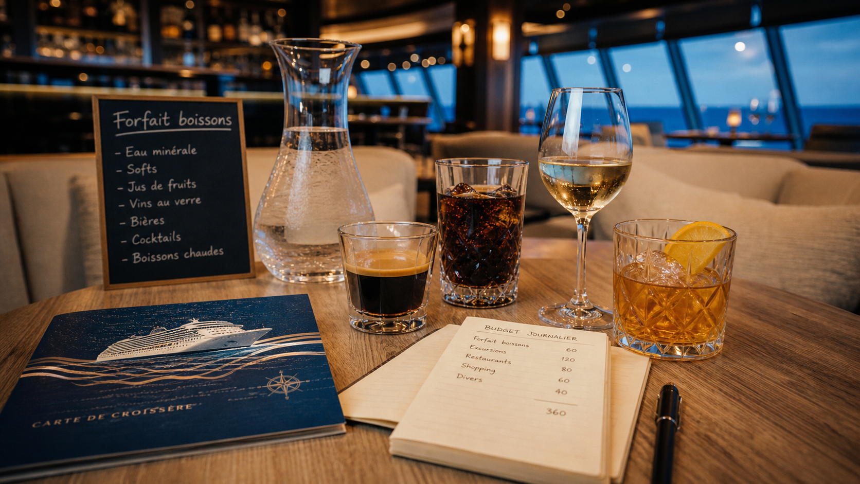 forfait boisson msc : choix Easy, Premium Extra ou sans alcool