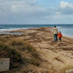 Plage de lostmarc h : sable, baïnes et surf à marée haute
