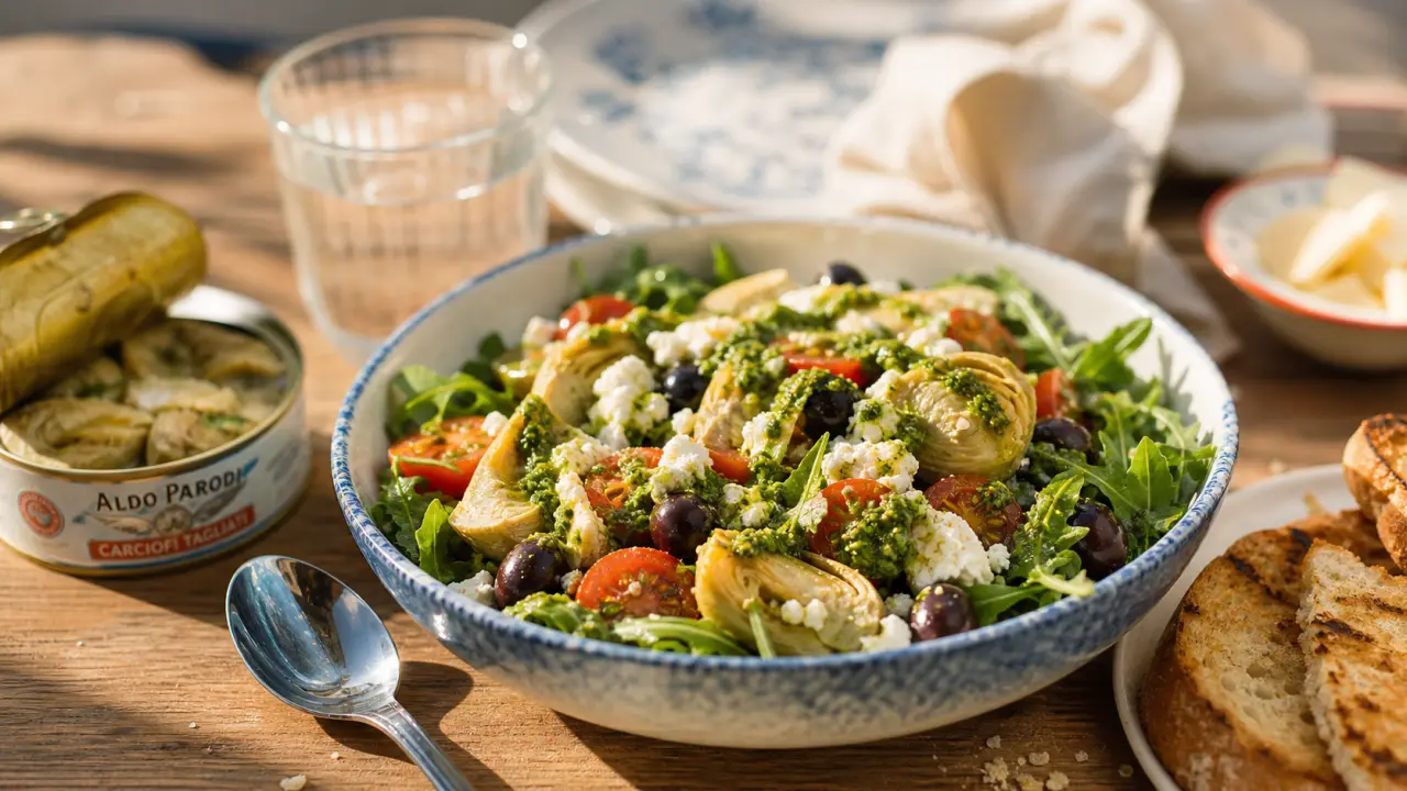 Recette avec coeur d artichaut en conserve : salade tiède