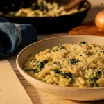 Recette orzo crémeux fondant aux légumes avec parmesan