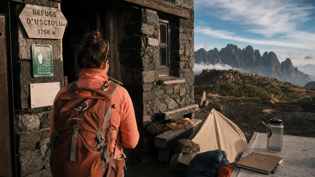 Refuge d'Usciolu : bivouac près du refuge en Corse