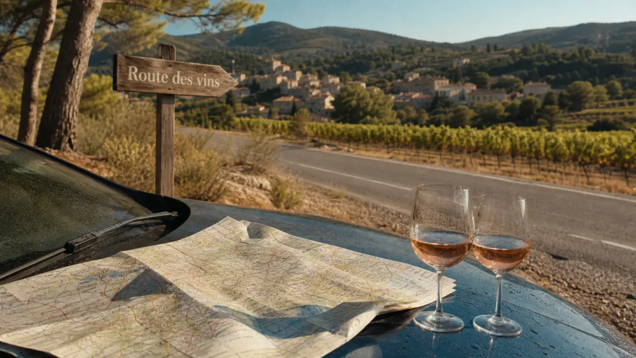 Route des vins côtes de provence : dégustation rosé sur route provençale