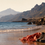 Tenerife en fevrier : plage sud, mer bleue et Teide au loin