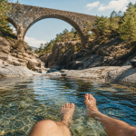 Vasques baignades Asco près du pont génois, eau cristalline