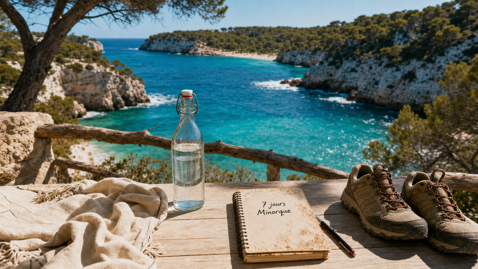 Visiter minorque en 7 jours : Cala Turqueta, crique turquoise
