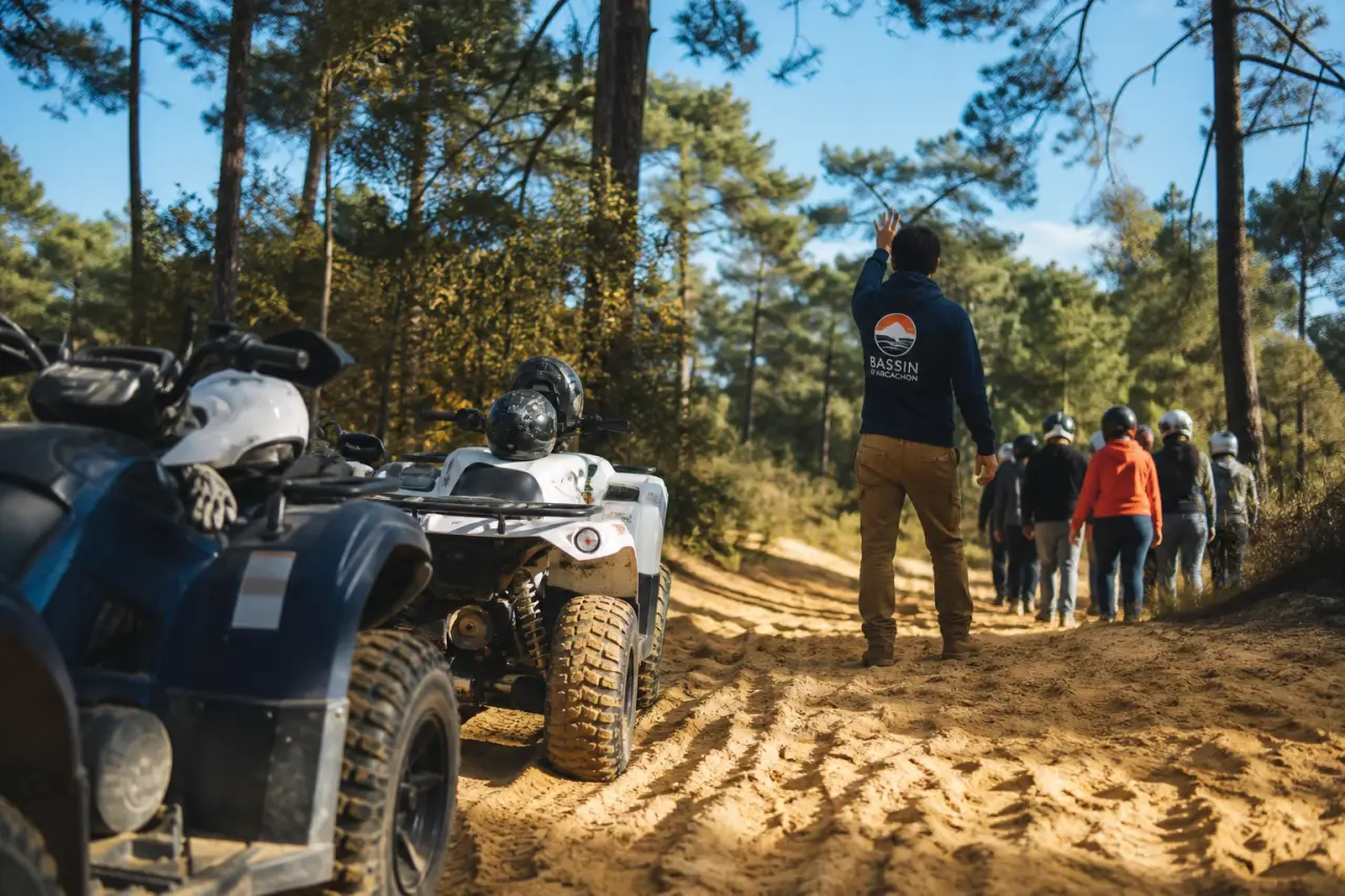 Activités quad Arcachon : quads sur sable et piste en forêt du Bassin
