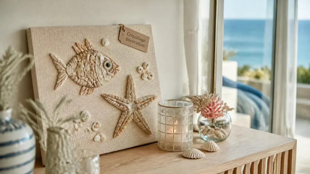Coquillage décoration : décor mural en coquillage chic