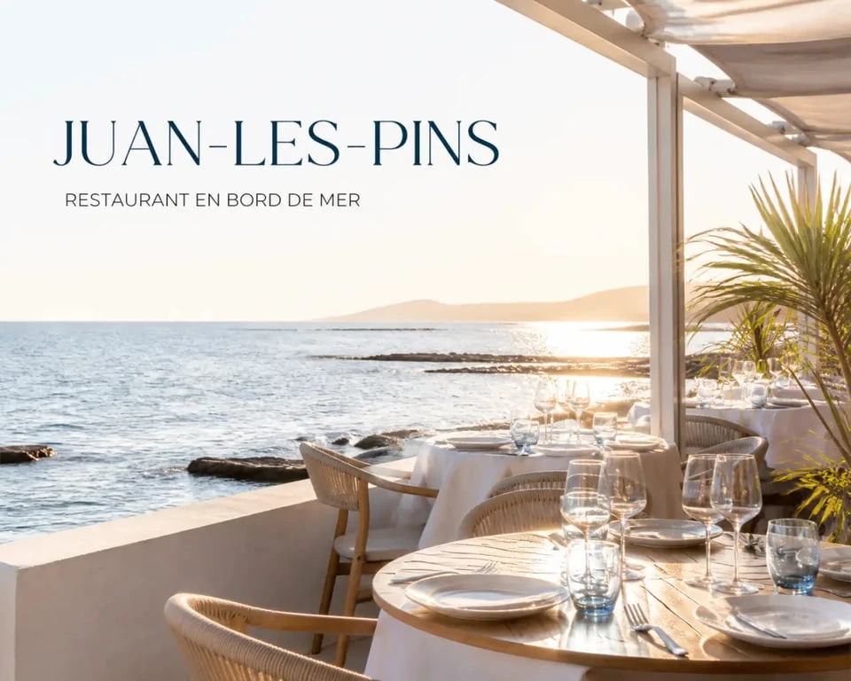 restaurants juan les pins bord de mer : terrasse élégante face à la mer à Juan-les-Pins