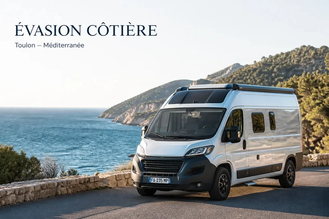 Location van aménagé Toulon avec van sur la côte méditerranéenne près de Toulon