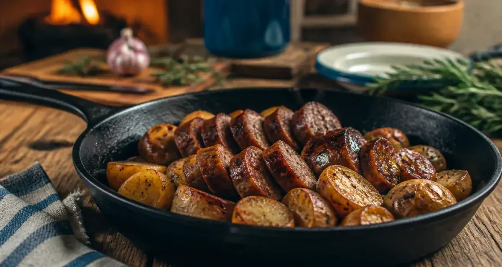 Recettes figatelli : figatellu corse poêle en fonte