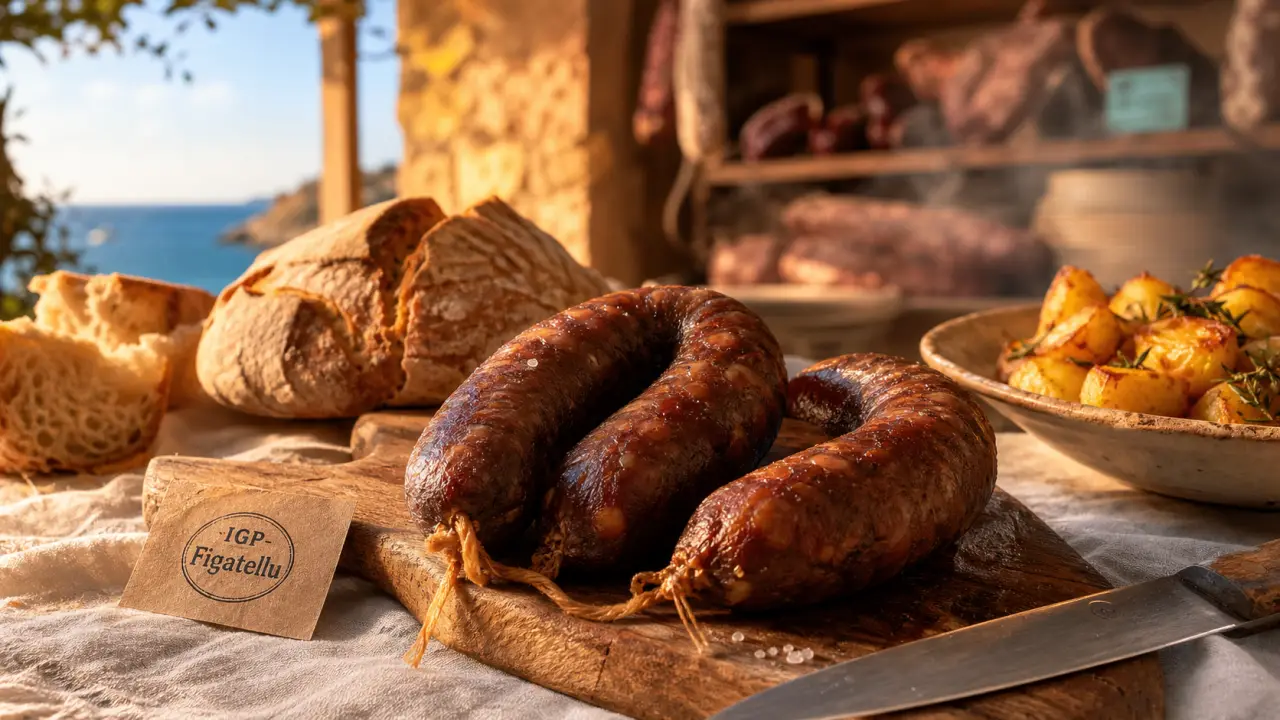 Saucisse corse figatellu IGP, cuisson à cœur