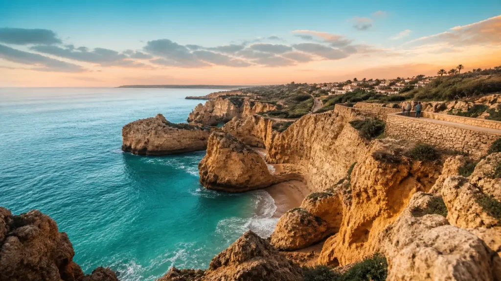 Visiter l’Algarve en 4 jours : falaises et crique turquoise près de Carvoeiro