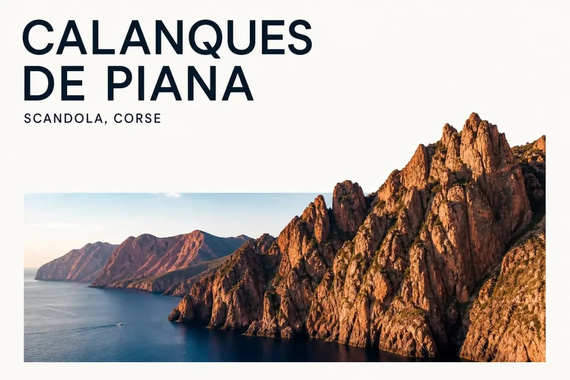 Lieux à visiter en Corse : calanques de Piana et côte rouge de Scandola vues depuis la mer