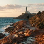 Île Rousse que faire : sentier vers le phare de la Pietra, mer turquoise
