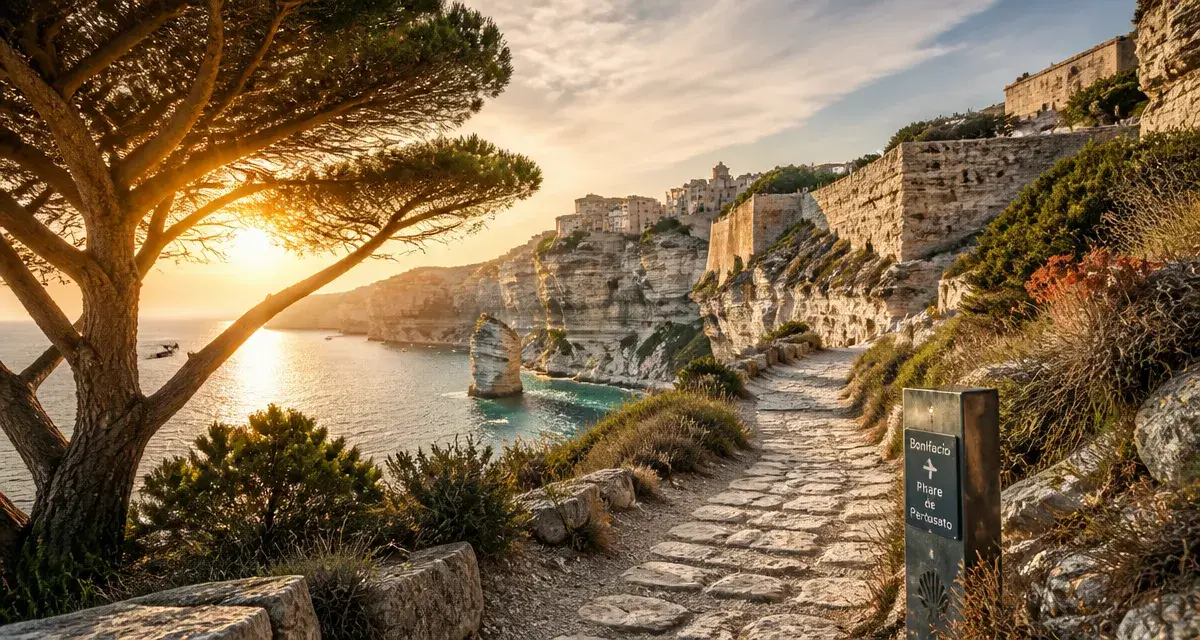Que faire Corse du Sud : sentier à Bonifacio, falaises et mer