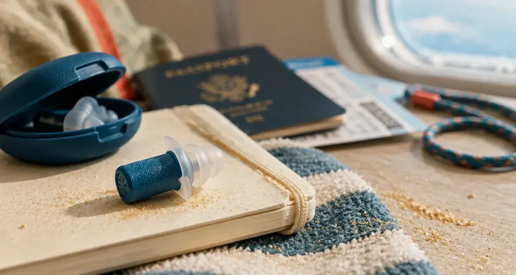 Bouchon d oreille avion et filtre anti-pression posé avant l’atterrissage