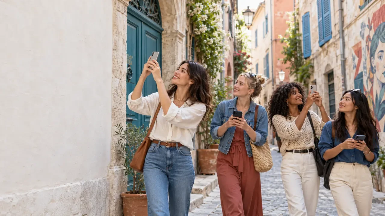 Activité à faire entre copine dehors : balade photo dans un quartier vivant