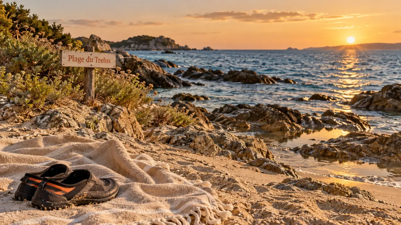 Plage du Trelus près de Toulon, baignade progressive