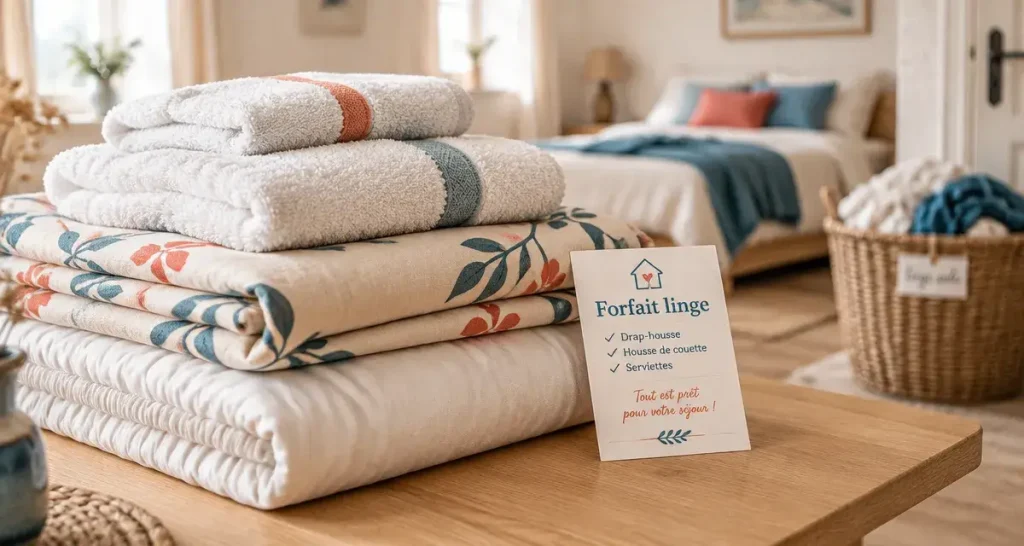 Prix location draps Airbnb : forfait linge sur draps et serviettes